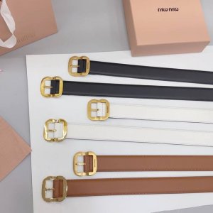 3.4Cm缪缪腰带，双面头层牛皮，长度：.75.80.85.9095. 欧，铜五金扣原版开模定制庆祝]