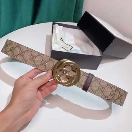 特 配送专柜包装 Gucci 古奇官网限定款 正品规格 原单品质 专柜同款进口Pvc 系列面料，头层原单底 官网3.8Mm 双G亮面扣 - 点击图像关闭