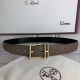HermèS 爱马仕针扣 原单品质 头层牛皮 灰色荔枝纹搭配黑色平纹 32Mm宽 双面可用 配官网H亮金 亮银 哑黑扣
