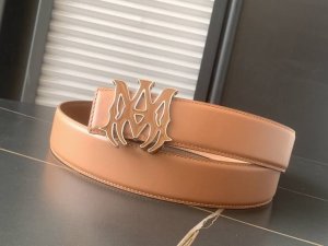 Amiri 新款全新工艺、原版走线3.8Cm双面腰带法国原厂小牛皮，A级钢扣 品质毋庸置疑 没有更好 只有最好,升级版