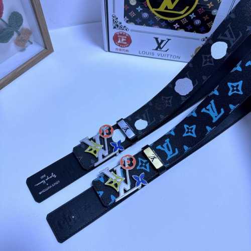 品名：Lv..路易..威登 材质：原单牛皮腰带 百分百头层牛皮腰带保证真皮，24K纯钢扣，专柜原单品质、做工精细，时尚大牌，送人自用首选 包装： 请认准如图专柜