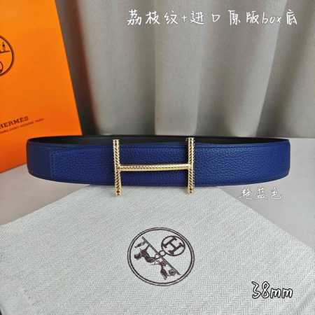 Hermes 爱马仕 宽度 3.8Cm 代购品质 腰带手工品质进口精选优质皮 搭配精钢金属挂扣 双面可用 进口Togo皮带身 工艺细节处理到位 注重细节不败于细 - 点击图像关闭