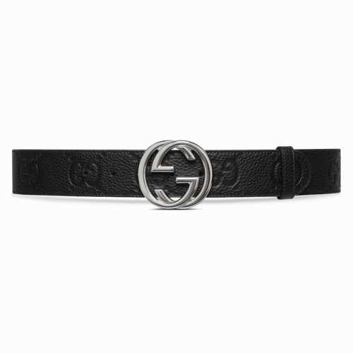 古驰.Gucci 全套包装 4.0Cm Gg 2024新款Supreme帆布是品牌的一款代表性面料，其灵感源自30年代的典藏设计。互扣式双G以钯金色调配件亮眼呈