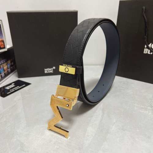 品名：万宝龙 Montblanc 原单 材质：原单牛皮腰带 百分百头层牛皮腰带保证真皮，24K纯钢扣，专柜原单品质、做工精细，时尚大牌，送人自用首选 包装： 请