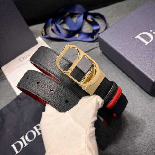 特 Dior迪奥 宽3.5Cm 新款 男士腰间实用与点缀腰带，进口头层牛皮转动金属扣，低调有品质高奢大气 双面使用