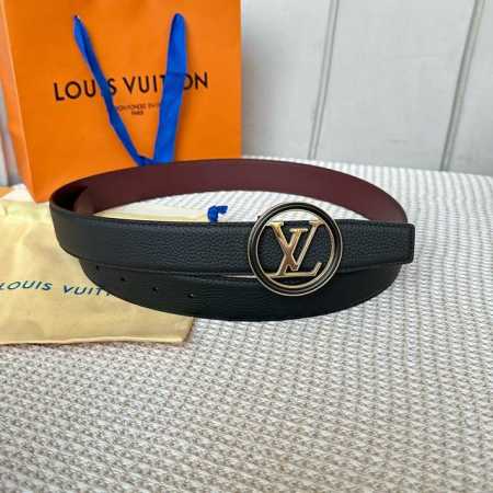 特P180 寬度：35Mm Lv S-Lock系列 寬度3.5Cm 驢家法國原廠荔枝紋皮料 搭配獨特的圓圈字母鋼扣 雙面用 - 点击图像关闭