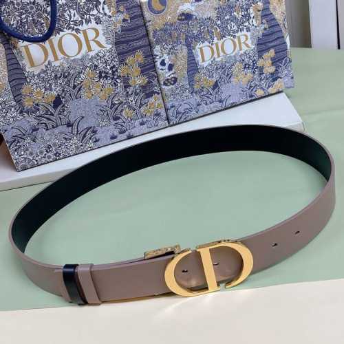 迪奥.Dior 配送专柜全套礼盒包装3.5Cm D Ior 30 Montaigne *Cd*腰带 饰有*Christian Dior*标志 富