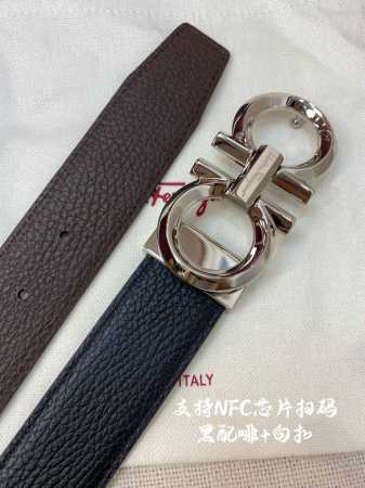 特 Nfc-F3.5Cm高级定制款男士皮带 ，双面进口牛皮，自行选择搭配 真材实料 很有质感 时尚经典不失风范 可自行裁剪 ！ - 点击图像关闭