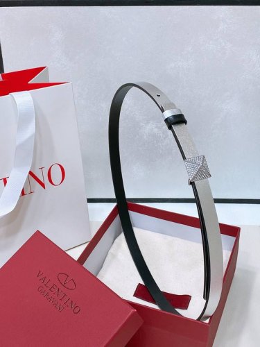 Valentino Garavani Vlogo Signature 可双面 Vlogo Signature可双面佩戴小牛皮腰带 - 施华洛世奇仿水晶装饰vlo