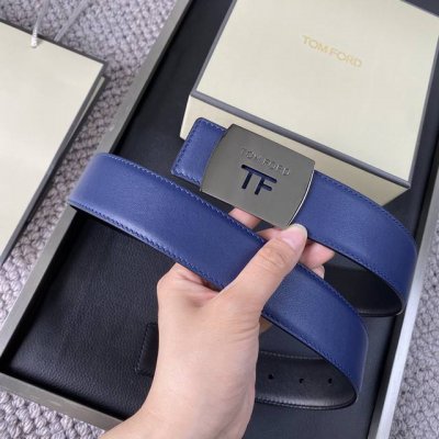 Tom Ford 汤姆福特。新品高端双面小牛皮，简约商务男士腰带，4.0Cm宽，双面使用，配原版包装