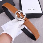 宽度4.0 Cm Gucci 加厚钢扣 双面头层手掌纹、采用精挑细选进口顶级牛皮，手感柔软细腻！品质保证！