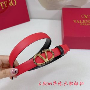 2.0Cm华伦天奴平纹腰带，双面头层牛皮，长度：.75.80.85.90.95.100.欧，钻五金扣原版开模定制庆祝]