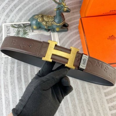 爱马仕 特种皮腰带系列 ，原厂五金精品不锈钢扣，手感柔软舒适 宽3.8Cm。