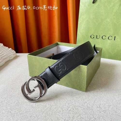 Gucci 经典款面进口原厂压花小牛皮 搭配原版平纹底 宽4.0Cm 经典永不过时款 潮流百搭