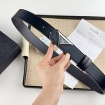 p200男士普拉达、柔软细腻，百搭大方，宽3.5Cm 、 官网同步，纯铜材质