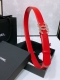 Chanel 24C 树脂水晶 Logo搭扣 黄铜金属 进口胎牛皮平纹带身 饰有Cc小Logo手感柔软 细腻 3.0Cm