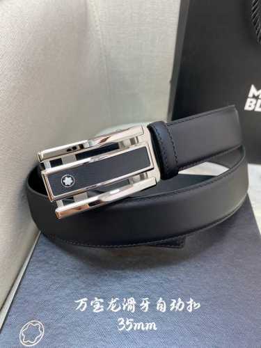 万宝龙男士自动腰带- 宽度34Mm 316精品钢扣 精工打造 手感柔软 可以裁剪