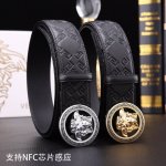 特 范思哲秘原单高档品质专柜官网同步支持Nfc感应宽度3.8钢扣头意大利双面进口头层小牛皮原版花纹手感极佳 上身郊果棒男士最爱商务休闲两用长度100一125下单