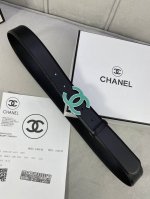 宽度3.0Cm Chanel 香奈儿 进口柔软小牛皮搭配 金 银色金属磨胶钢扣。