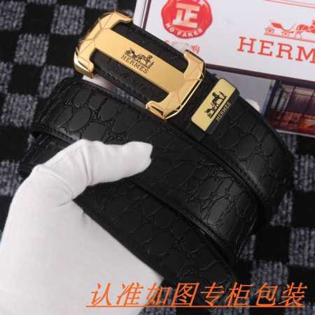 品名：爱马仕 原单 材料：百分百头层牛皮，保证真皮。专柜原单品质、做工精细，送人自用首选 包装： 请认准如图专柜包装，赠送打孔器，银联发票，宽度3.8Cm - 点击图像关闭