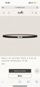 Hermes 女款 Focus Buckle & Reversible Leather Strap 3Mm