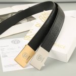 特 范思哲 头层牛皮 宽3.8Cm 官网同步，不锈钢金属标识，适合商务低调人士！平滑扣款式