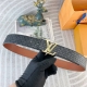 Lv 特种皮腰带系列 ，原厂五金精品不锈钢钻扣，手感柔软舒适 宽3.8Cm。