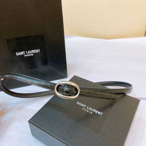 Saint Laurent 23圣罗兰女士腰带皮带 原厂精密电渡扣头，意大利原厂皮，宽1.5Cm，代购级。