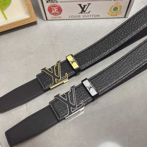 品名：Lv..路易..威登 材质：原单牛皮腰带 百分百头层牛皮腰带保证真皮，24K纯钢扣，专柜原单品质、做工精细，时尚大牌，送人自用首选 包装： 请认准如图专柜