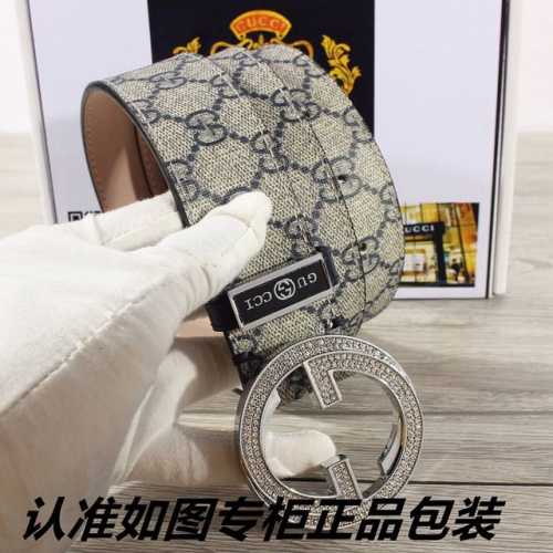 品名：古奇.Gu Cci镶钻 型号：认准如图专柜包装，赠送打孔器 材料：百分百头层牛皮，保证真皮。24K镶钻钢扣专柜同等质量， 送人自用首选 包装： 请认准如图