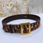 Dior 经典老花腰带 D字扣黄铜五金，5.0Cm