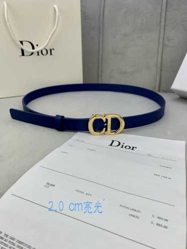 宽度2.0Cm Dior 迪奧 爆款平面無線帶身 Saddle进口小牛皮带身 金属“Cd”标志 採用進口雙面頭層牛皮