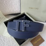 Tom Ford 汤姆福特。新品高端双面小牛皮，简约商务男士腰带，4.0Cm宽，双面使用，配原版包装