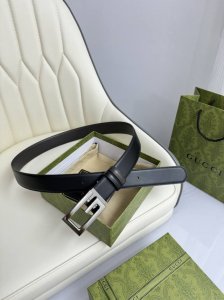 特 Gucci，原厂精密电渡扣头，意大利原厂皮，宽3.5Cm，代购级。