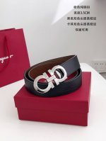 特P160 菲拉格慕 宽度3.5Cm 黑色双色头层荔枝纹，搭配卡其色荔枝纹。 皮质柔软Q弹。杜克普斜针走线， 精致耐用。品质好货。