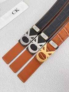 皮带：C K顶级复刻.单扣 双扣 腰带：Ck潮牌.专柜正品.Cooperkelvina原单大牌品质百分百进口原厂头层牛皮，内穿尾巴.暗扣款，保证真皮-Ck字母L