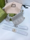 Gucci 24 Gg水钻 黄铜logo扣 小牛皮 银色金属 与 金色金属 3.0Cm精品 弹力十足 百搭 优雅 码数含扣s. M. L. Xl