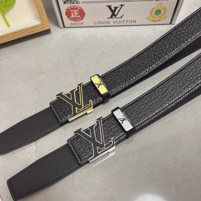 品名：Lv..路易..威登 材质：原单牛皮腰带 百分百头层牛皮腰带保证真皮，24K纯钢扣，专柜原单品质、做工精细，时尚大牌，送人自用首选 包装： 请认准如图专柜
