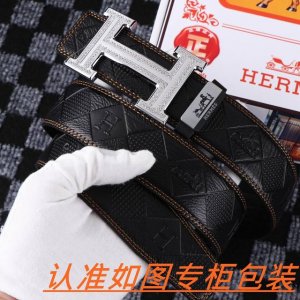 男士腰带：爱马仕 原单 男士皮带：百分百头层牛皮，保证真皮。24K纯钢扣双面可用专柜同等质量， 送人自用首选 包装： 请认准如图专柜包装，赠送打孔器，银联发票，