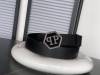 Philipp Plein德国高端男士休闲商务腰带品牌，品质超赞！五金细节极具质感，时尚造型必备单品，进口原版牛皮料打造，宽度3.8Cm