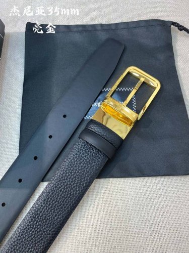 特 杰尼亚男士腰带- 宽度35Mm 316精品扣 精工打造 进口小牛皮 独特设计工艺 手感柔软 可以裁剪