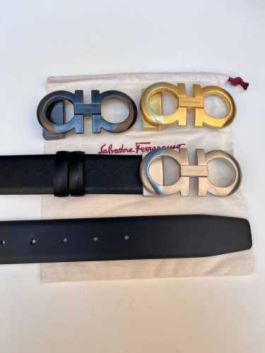 特 Ferragamo 菲拉格慕 宽度:3.5Cm 带身双面进口小牛皮 支持芯片扫码 长度可自行裁剪 让你体验专柜般的感觉 经典款升级版更深层体验 360度无死