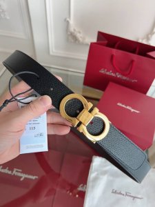 Ferragamo.菲拉格慕 全套包装包装 宽度3.5Cm 高级定制款男士皮带 双面进口牛皮 可双面使用 自行选择搭配 真材实料 很有质感 时尚经典不失风范 搭