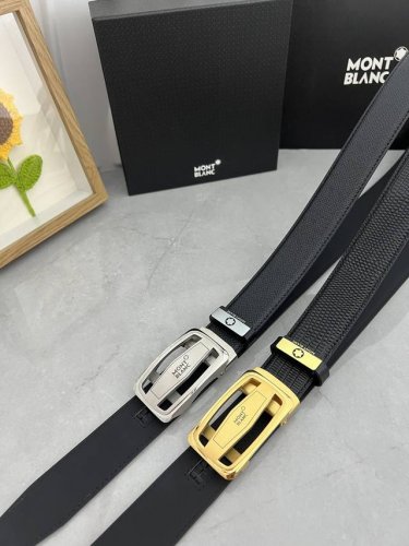 品名：万宝龙 Montblanc 自动带 材质：原单牛皮腰带 百分百头层牛皮腰带保证真皮，24K纯钢扣，专柜原单品质、做工精细，时尚大牌，送人自用首选 包装：