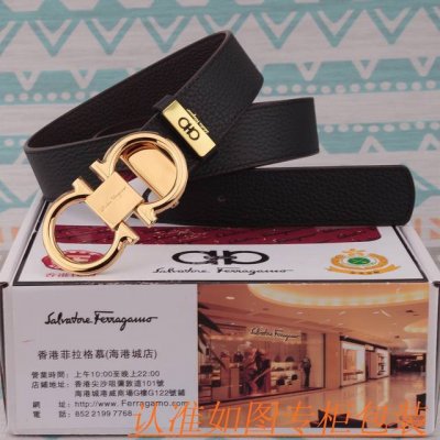 品名：菲拉格木·皮带原单·腰带· 材料：百分百头层牛皮腰带，保证真皮皮带，专柜原单品质、做工精细，送人自用首选 包装： 请认准如图专柜包装，赠送