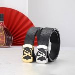 高端不绣钢扣配双面头层原版压花带3.8宽