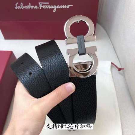 配专柜包装，菲拉格慕 35Mm！海外代工厂出货，采用双面自然甩头层牛皮，风格现代，为日常造型增姿添彩，达到修身效果，区别一般市场货。高端大气 - 点击图像关闭