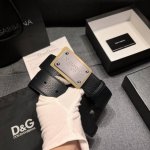Dg 宽4.0Cm Dolce&Gabbana 新款 进口荔枝纹牛皮 Lux 鞍皮腰带，雅致配饰，搭配双电镀标牌