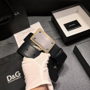 Dg 宽4.0Cm Dolce&Gabbana 新款 进口荔枝纹牛皮 Lux 鞍皮腰带，雅致配饰，搭配双电镀标牌