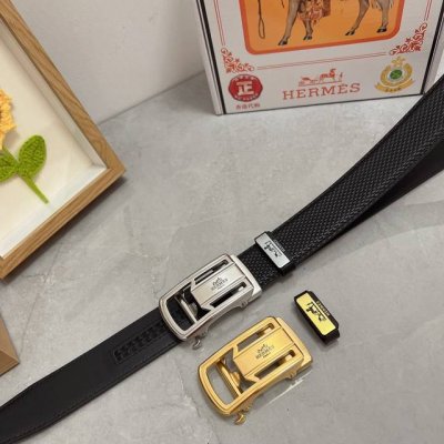 品名：爱马仕.Hermès 自动带 材质：原单牛皮腰带 百分百头层牛皮腰带保证真皮，24K纯钢扣，专柜原单品质、做工精细，时尚大牌，送人自用首选 包装： 请认准